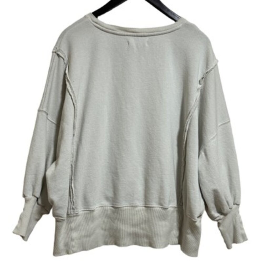NWOT Free People We The Free Camden Sweatshirt in Cream - Size XS - Picture 6 of 9